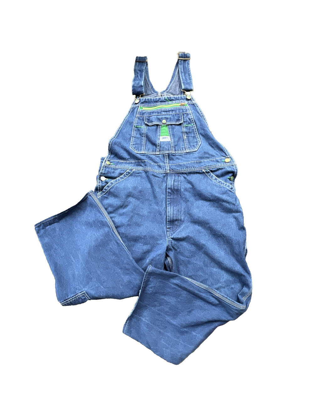 Liberty Denim Cropped Bib Overalls 36x30 Actual 38x23 Workwear Utility